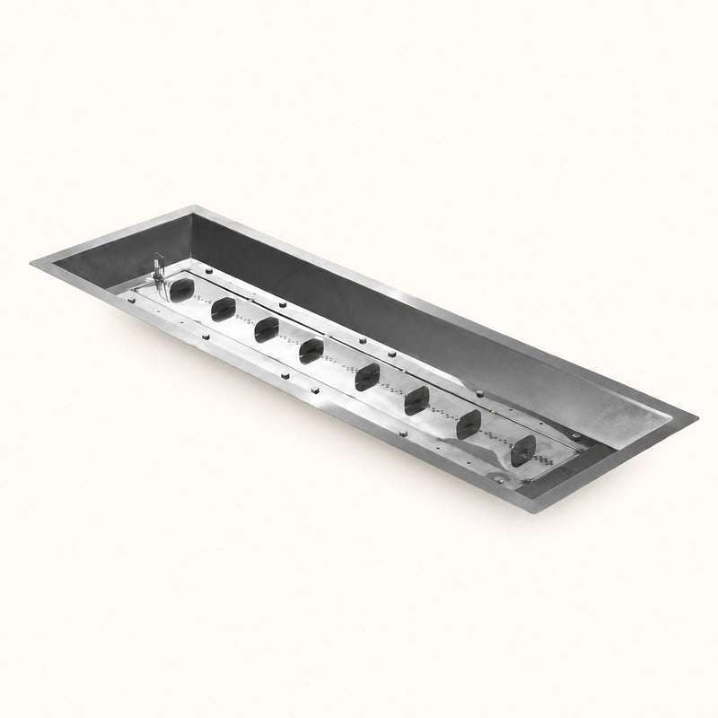 Rectangular Stainless Steel Crystal Fire Plus Burner - 42" — studio