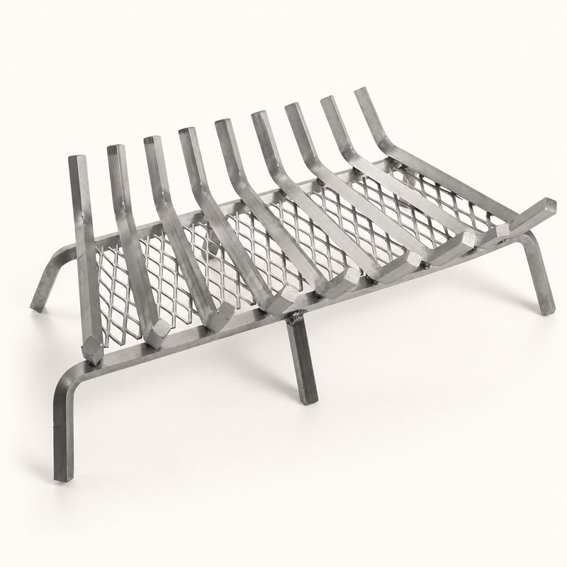 32" Lumino Stainless Steel Ember Lifetime Fireplace Grate — studio