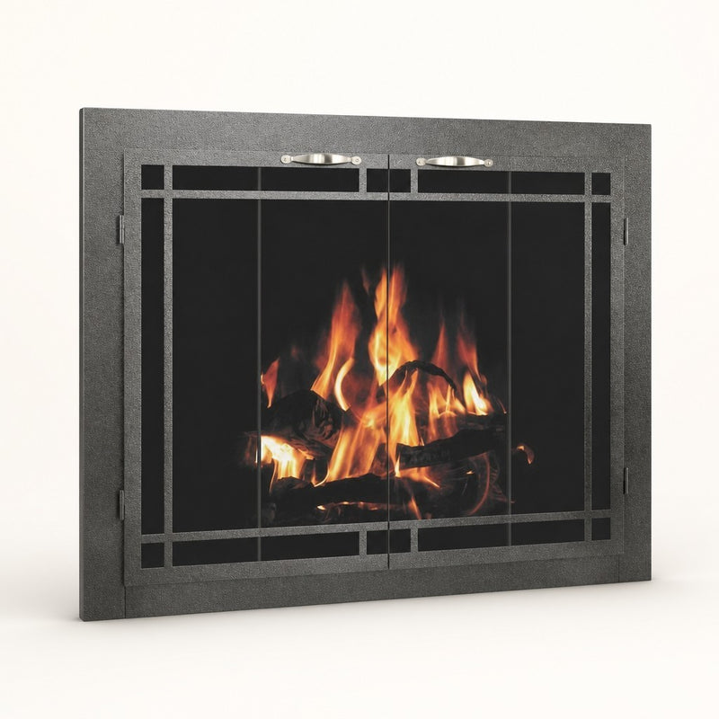 Heritage Charlotte Custom Masonry Fireplace Door — studio