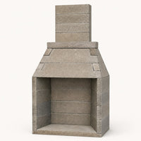 Pre-Engineered Masonry Wood Burning Outdoor Fireplace - 36" — studio