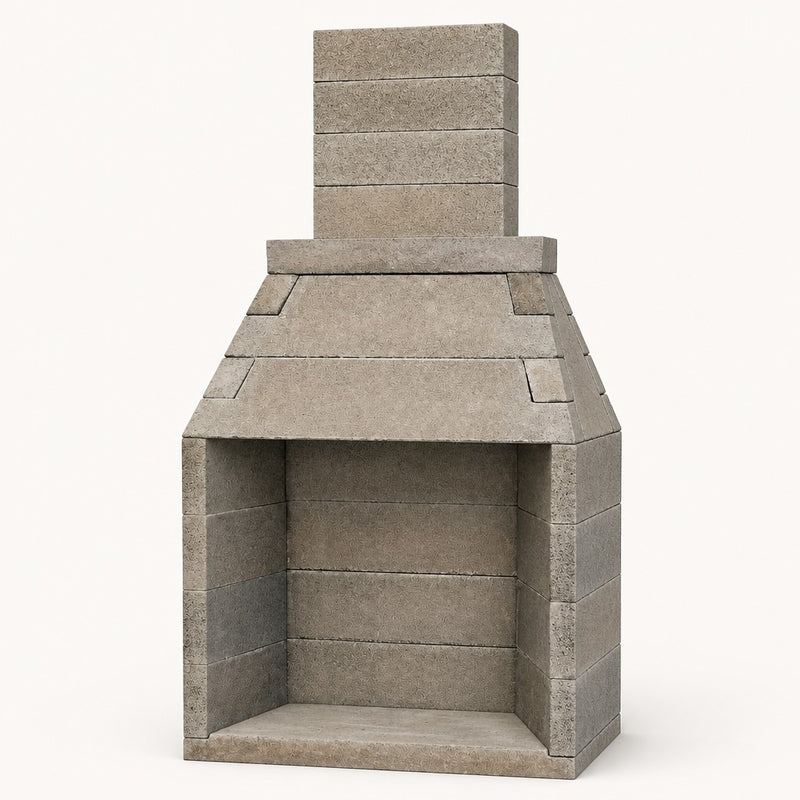 Pre-Engineered Masonry Wood Burning Outdoor Fireplace - 36" — studio