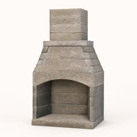 Pre-Engineered Arched Masonry Wood Burning Outdoor Fireplace - 30" — studio