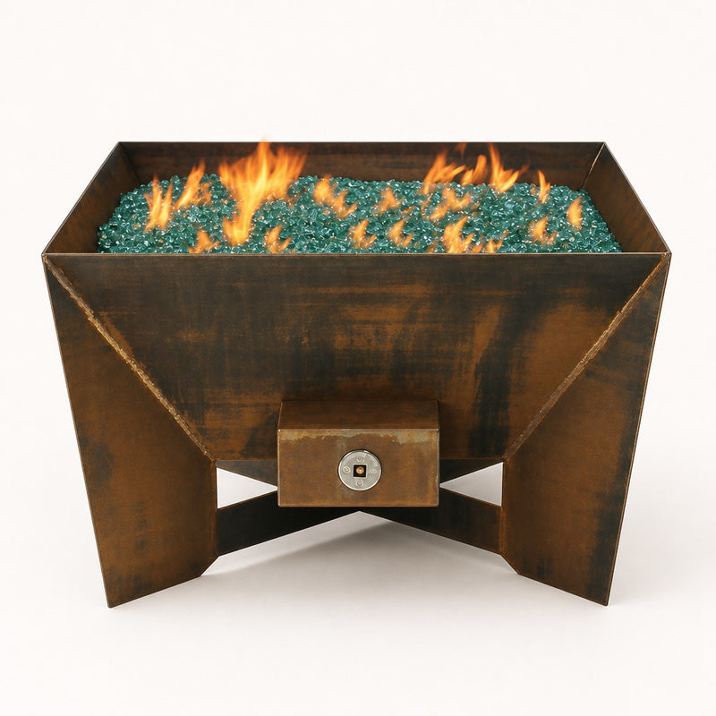 Kenna Fia Steel Gas Fire Pit — studio