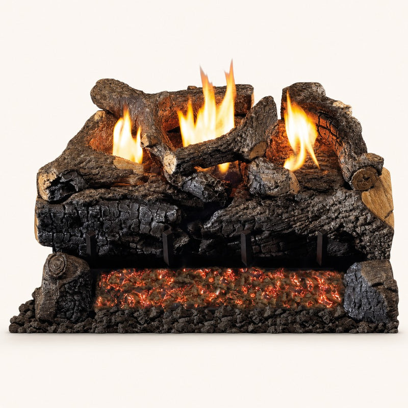 Peterson Real Fyre Evening Fyre Charred Ventless Gas Log Set — studio