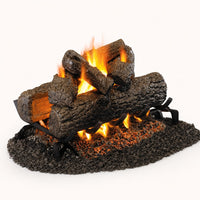 Real Fyre Golden Oak Designer + See-Through Vented Gas Logs — studio