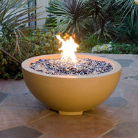 American Fyre Designs 32" Round Fire Bowl - Smoke, Electronic Ignition (Natural Gas)