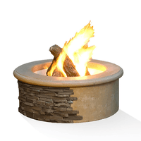 American Fyre Designs Contractor's Model 39" Round GFRC Gas Fire Pit