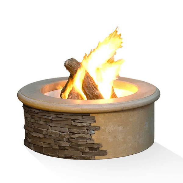 American Fyre Designs Contractor's Model 39" Round GFRC Gas Fire Pit