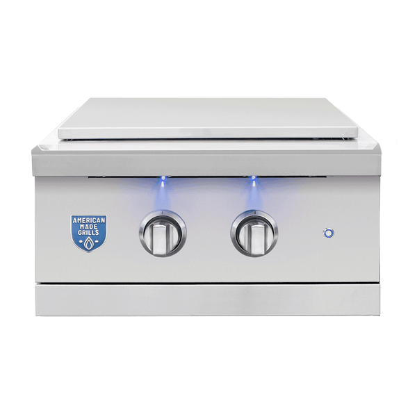 American Made Grills Encore Power Burner stainless steel outdoor kitchen burner with 60,000 BTUs and LED lighting