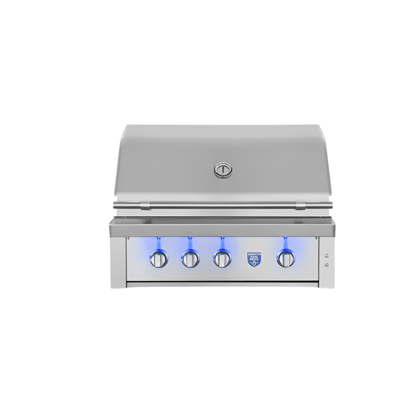 American Made Grills Estate 36-inch stainless steel gas grill with rotisserie and LED lights