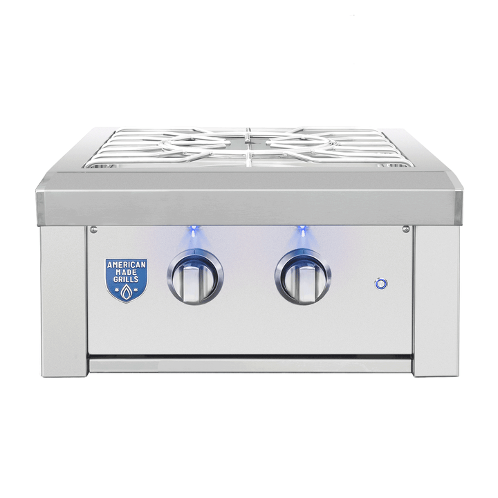 American Made Grills Estate Power Burner with stainless steel burners and LED lighting for outdoor kitchens