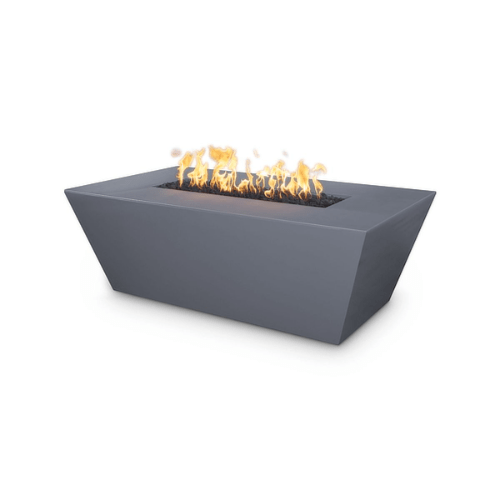 Angelus Fire Pit with stainless steel burner on patio setting