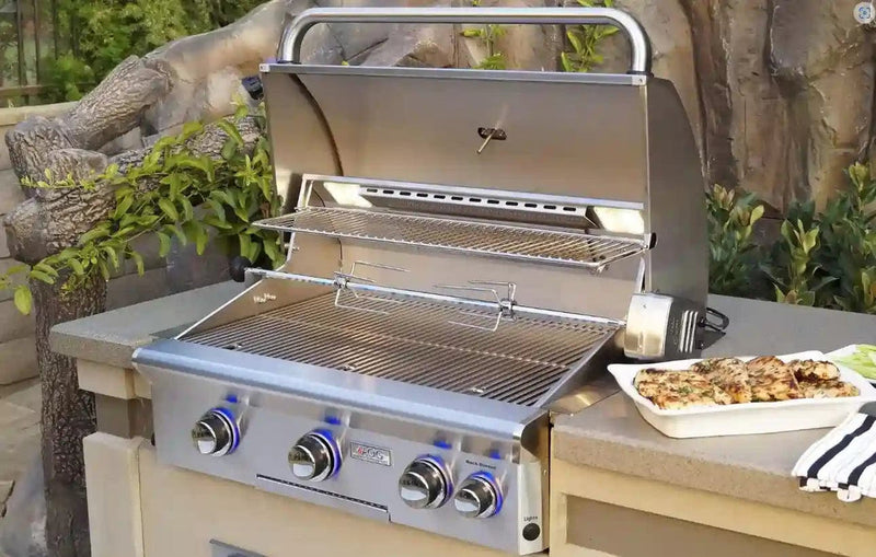 American Outdoor Grill L-Series 30" 3-Burner Built-In Natural Gas Grill with Rotisserie & Back Burner