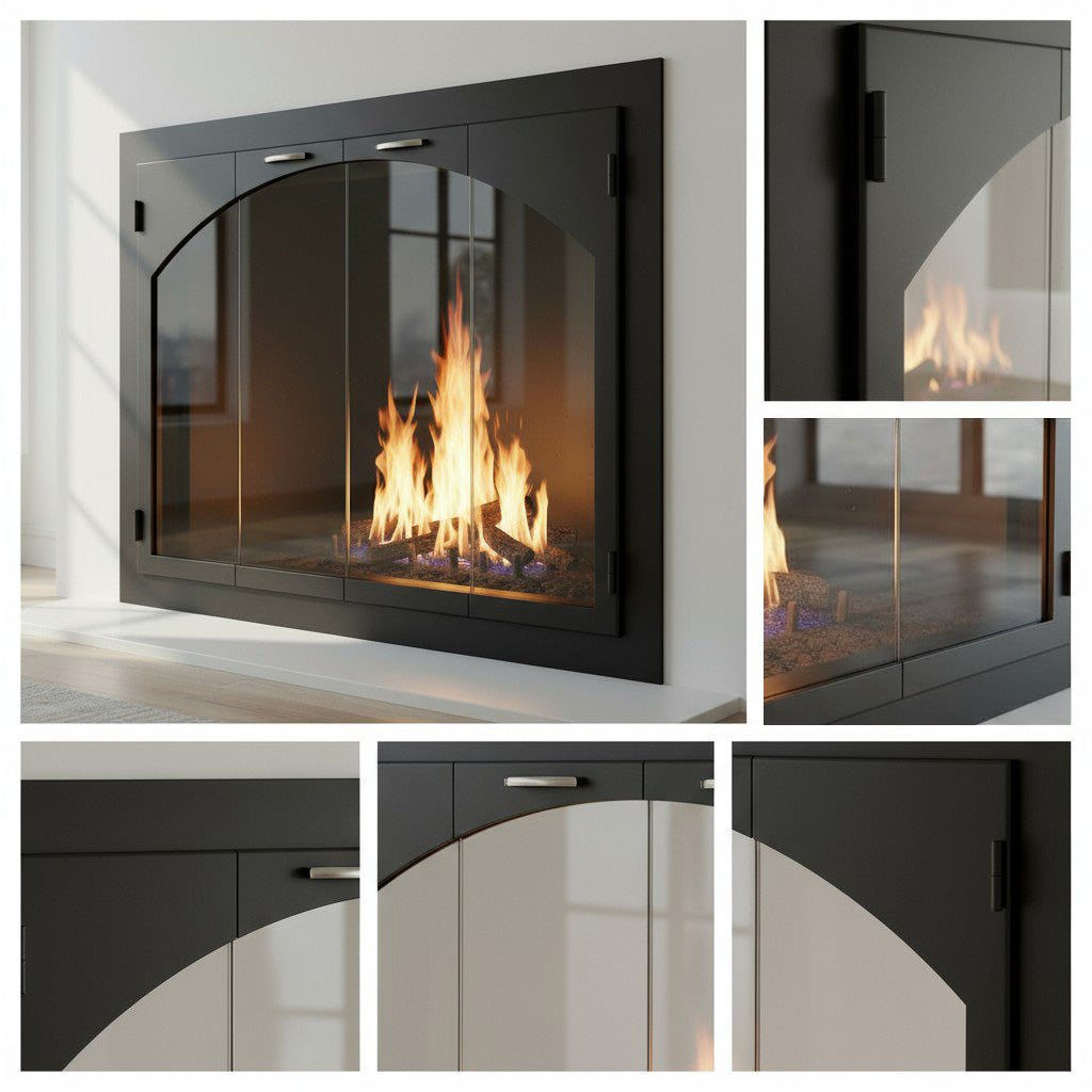 Carolina Steel Fireplace Glass Door | Masonry & Zero Clearance