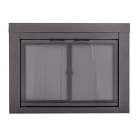 Armitage Flat Black Masonry Fireplace Door | Sleek & Durable