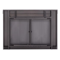 Armitage Flat Black Masonry Fireplace Door | Standard Sizes | Sleek Modern & Durable Design - ExceptionalFire