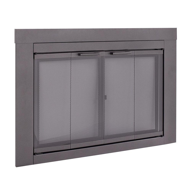 Armitage Flat Black Masonry Fireplace Door | Standard Sizes | Sleek Modern & Durable Design - ExceptionalFire