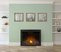 Ascent™ Electric 40 Built-in Fireplace with ULTRA BRIGHT™ LED flames and WHISPER QUIET™ blower heating rooms up to 800 sq. ft.