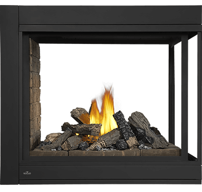 Napoleon Ascent Multi-View peninsula gas fireplace — official product photo