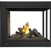 Napoleon Ascent Multi-View peninsula gas fireplace — official product photo