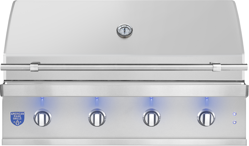 American Made Grills Atlas ATS42-B 42-inch built-in gas grill, stainless steel, closed front view