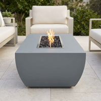 Avalon Linear Fire Pit — 48 × 28 × 15 inches, Gray — alternate view