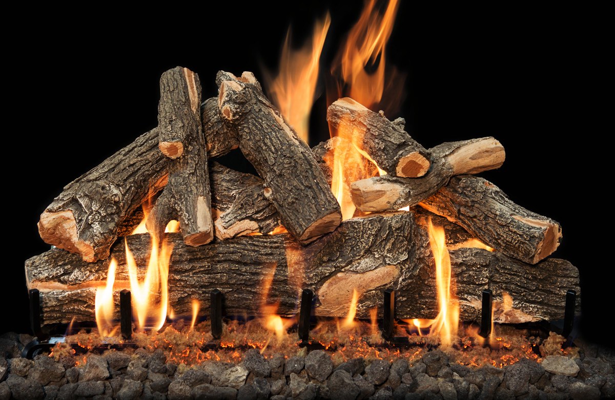 36" Arizona Weathered Oak See-Through Outdoor Gas Log Set | Grand Canyon