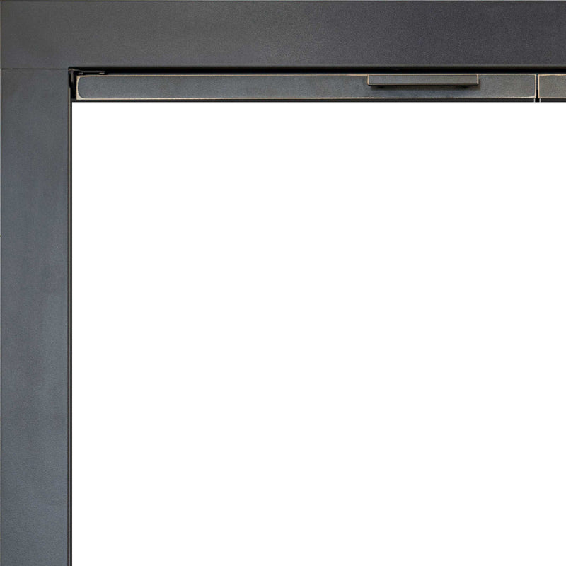 Belmont - Custom Masonry Fireplace Glass Doors by Stoll Industries - ExceptionalFire