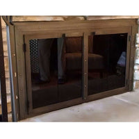 Black Rock Masonry & Prefab Fireplace glass doors with standard frame and custom sizes, made in USA