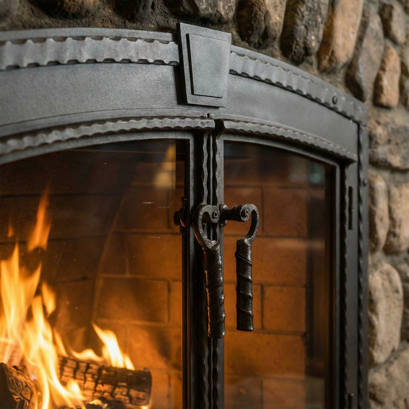 Smithline - Arch - Masonry and Prefab Fireplace Glass Doors | Custom