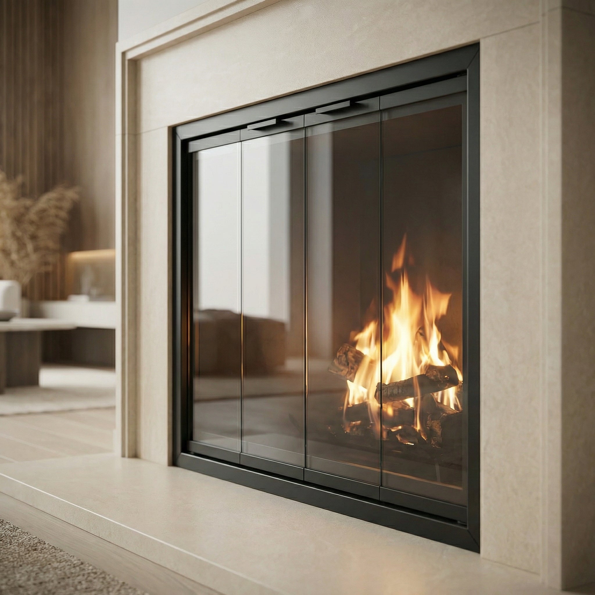 Seaside Standard Glass Doors | Prefab Fireplaces by Stoll | Custom