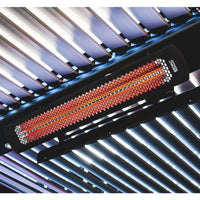 Bromic Tungsten Smart-Heat 4000W black electric patio heater with stainless steel design and infrared heat coverage