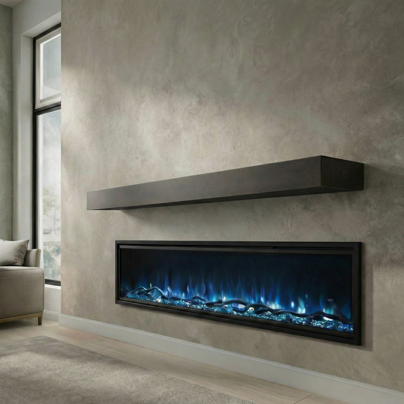 Standard Non-Combustible Steel Mantel Shelves | 12 Finishes