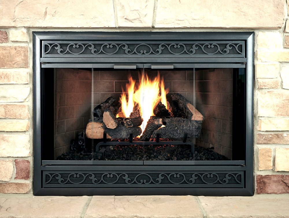 Brookfield Deluxe - Magnetic Prefab Fireplace Glass Doors - ExceptionalFire