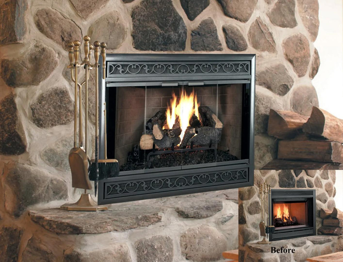 Brookfield Deluxe - Magnetic Prefab Fireplace Glass Doors