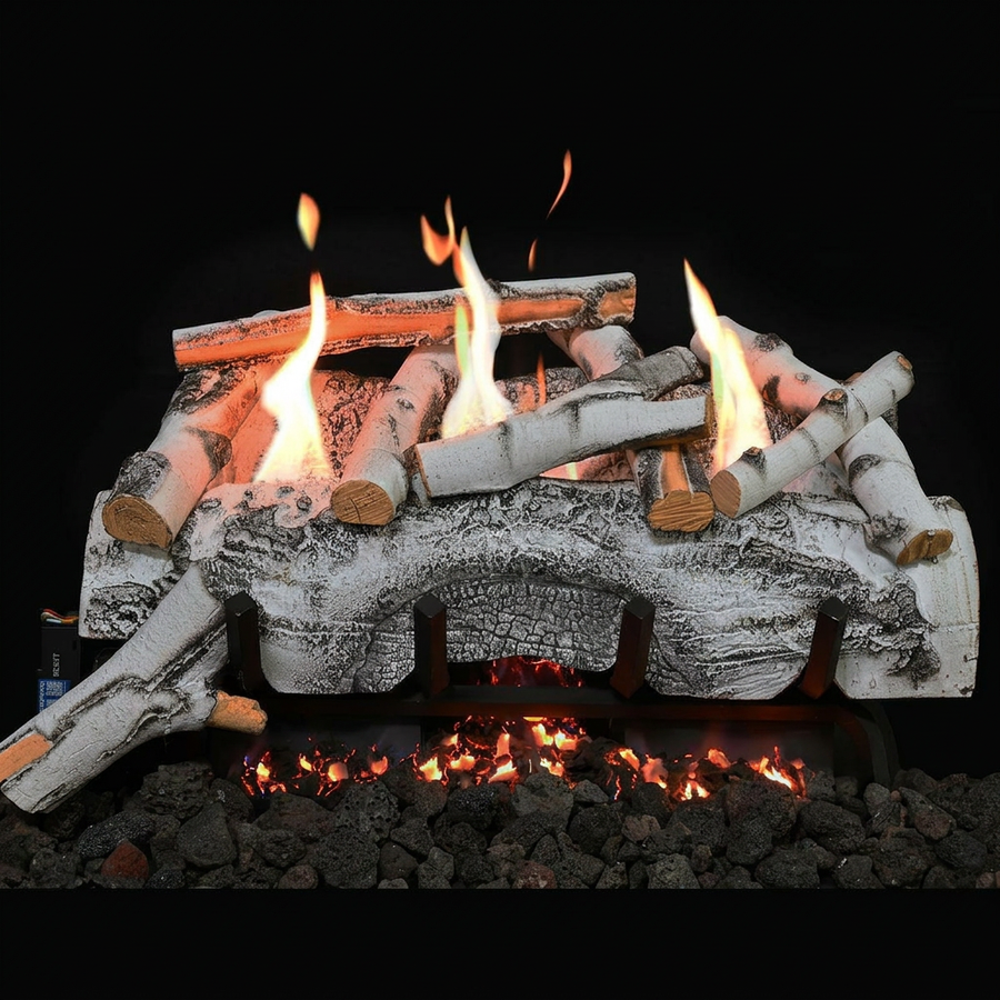 Aspen Birch Single-Sided Ventless Gas Log Set