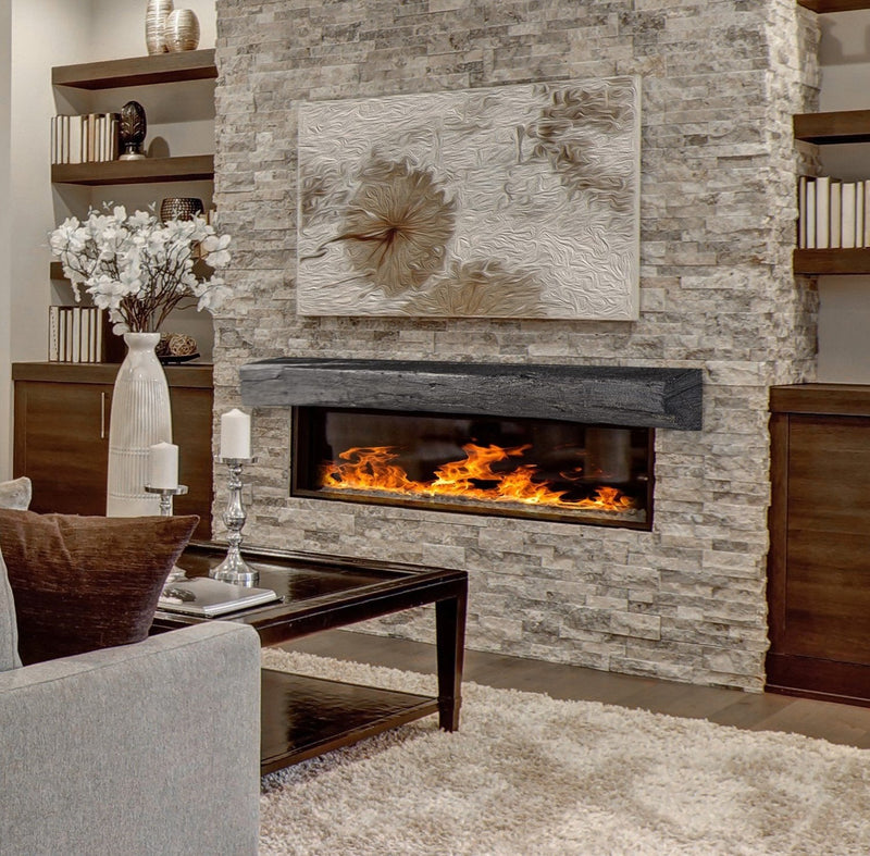 Cabin Pane Non-Combustible Concrete Mantel Shelf Eclipse Finish - ExceptionalFire