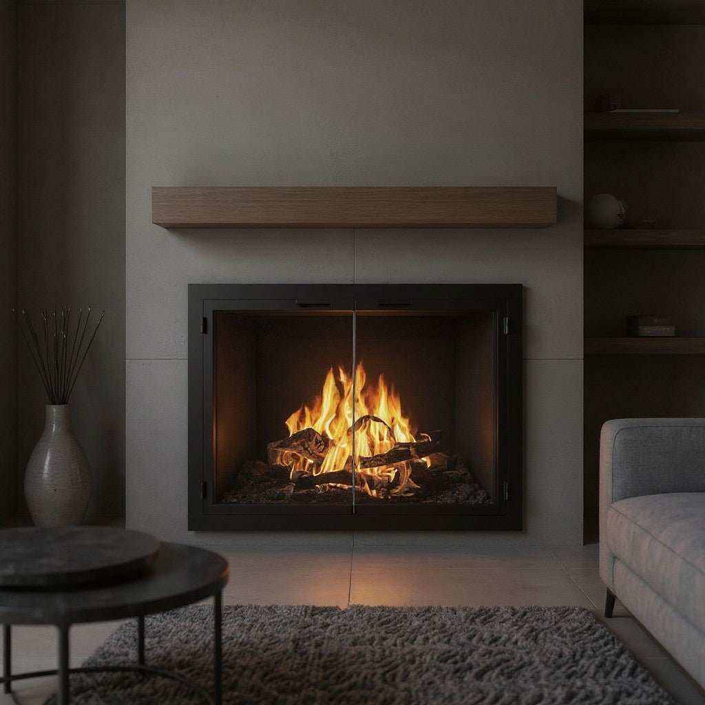 Carolina - Masonry & Prefab Steel Fireplace Glass Doors - ExceptionalFire