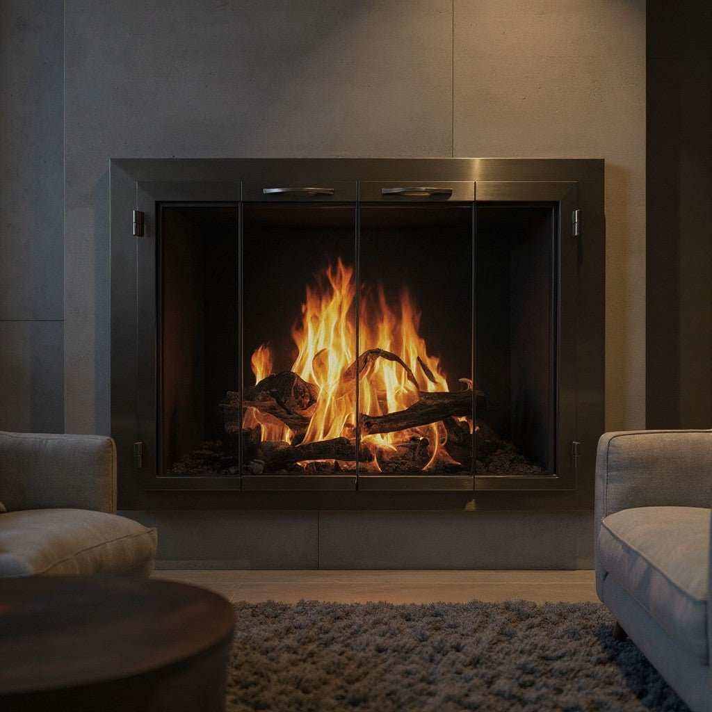 Carolina - Masonry & Prefab Steel Fireplace Glass Doors - ExceptionalFire