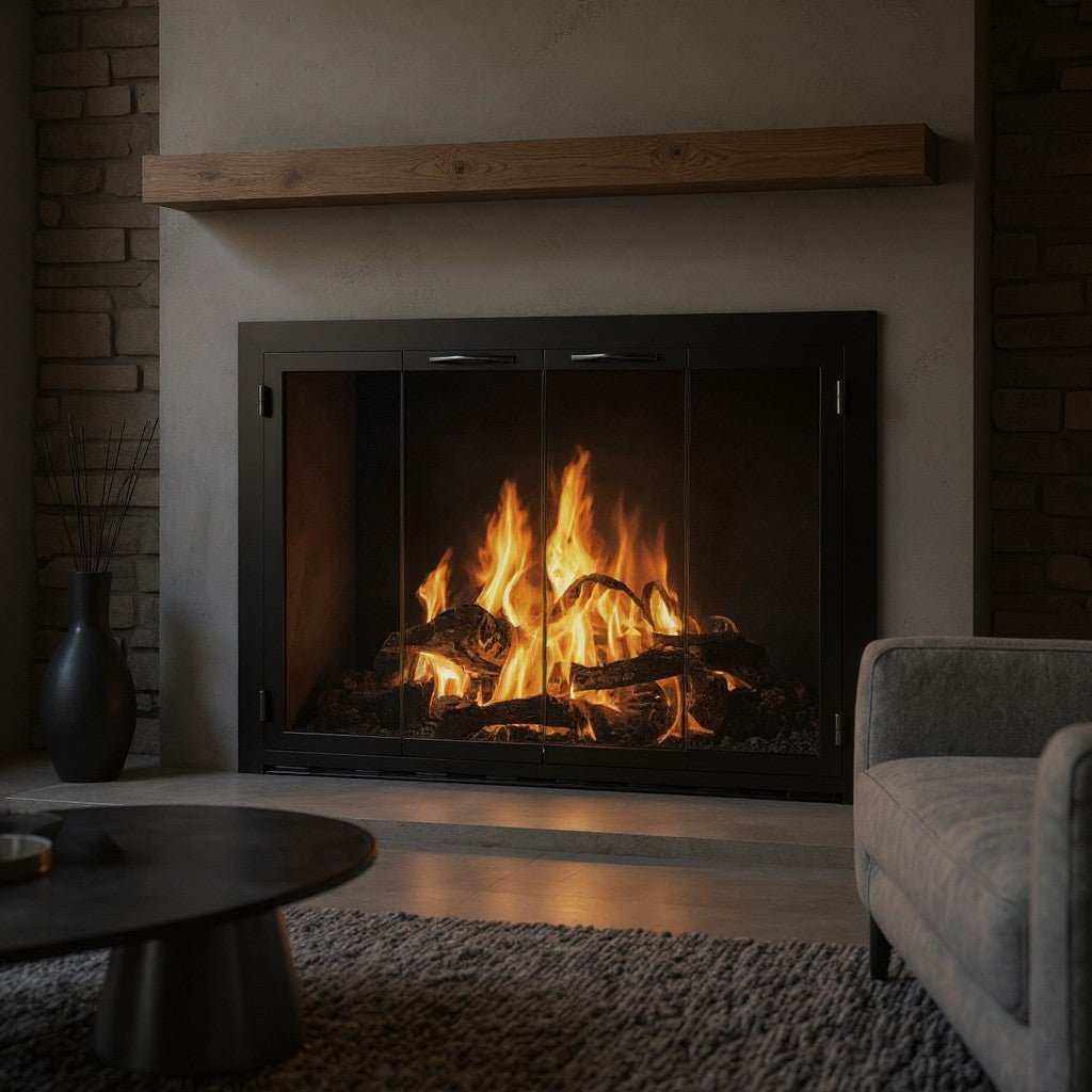 Carolina - Masonry & Prefab Steel Fireplace Glass Doors - ExceptionalFire