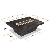 Carson Gas Fire Pit Table - Low Profile - ExceptionalFire