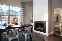 Cineview™ 26 Built-in electric fireplace with customizable flames and versatile log and glass media