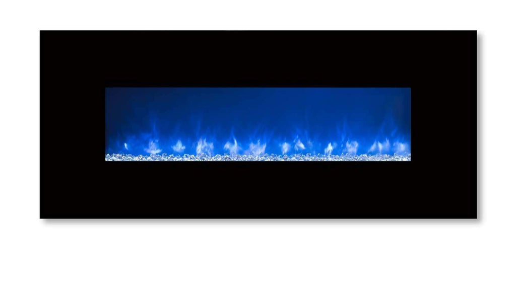 Modern Flames Black Glass 60-Inch Wall Mount/Built In Electric Fireplace - Model AL60CLX2-G