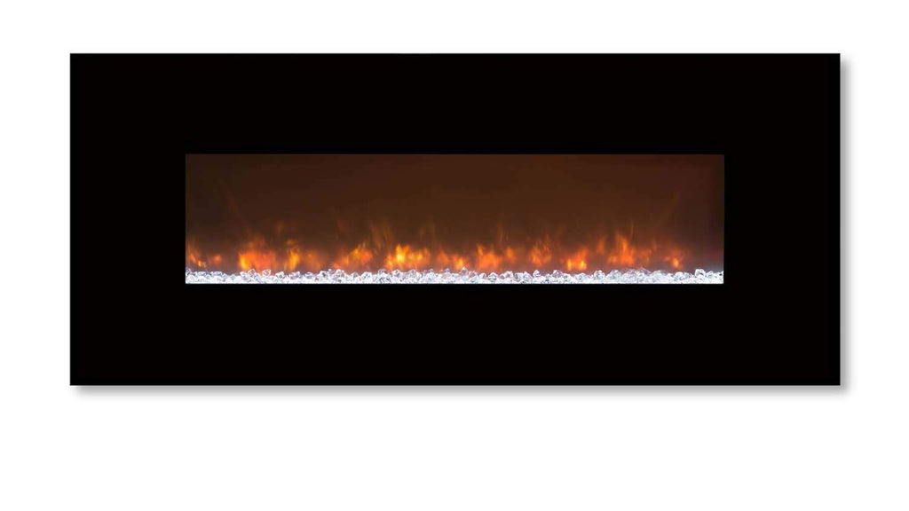 Modern Flames Black Glass 60-Inch Wall Mount/Built In Electric Fireplace - Model AL60CLX2-G