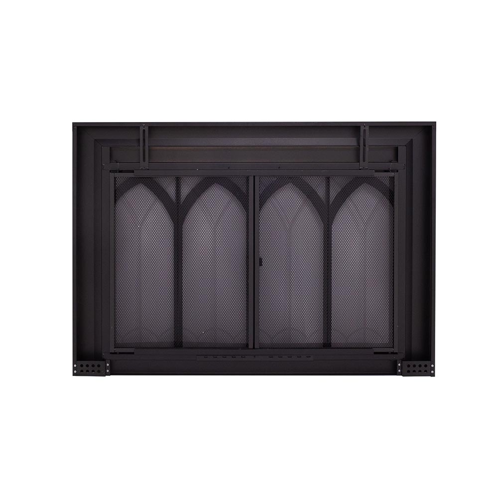 Colt Flat Black Masonry Fireplace Door | Standard Sizes - ExceptionalFire