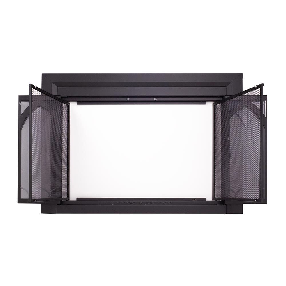 Colt Flat Black Masonry Fireplace Door | Standard Sizes - ExceptionalFire