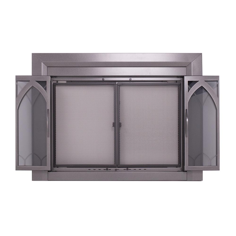 Colt Gun Metal Masonry Fireplace Door | Standard Sizes - ExceptionalFire