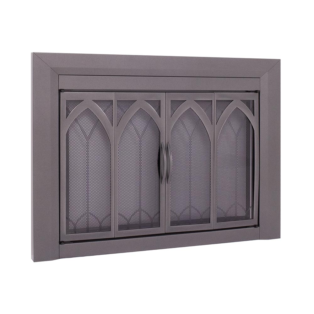 Colt Gun Metal Masonry Fireplace Door | Standard Sizes - ExceptionalFire