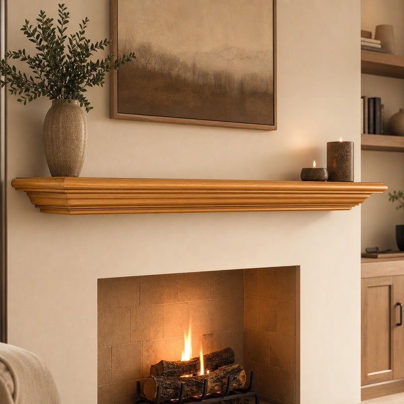 Cumberland Wood Mantel Shelf Kit Honey Oak