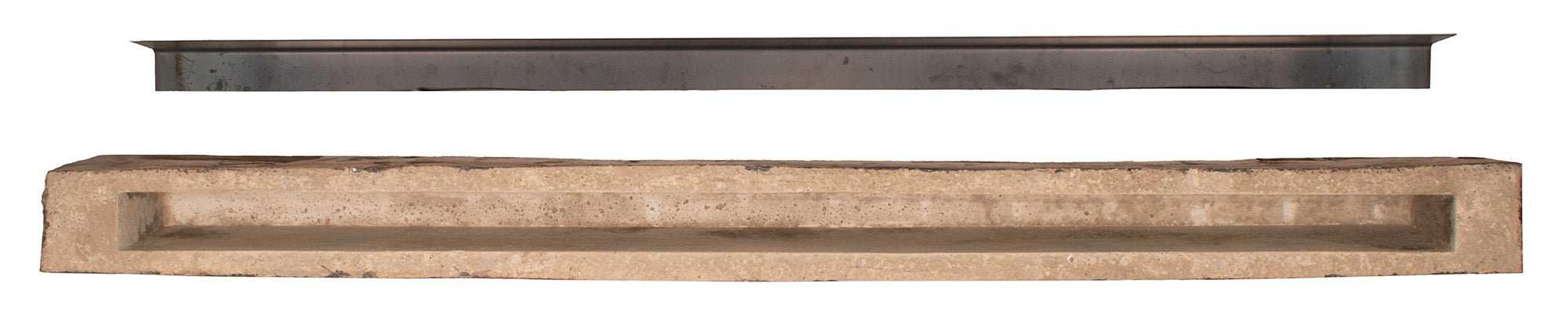 Cumberland Live Edge Non-Combustible Mantel Shelf Fieldstone Finish - ExceptionalFire